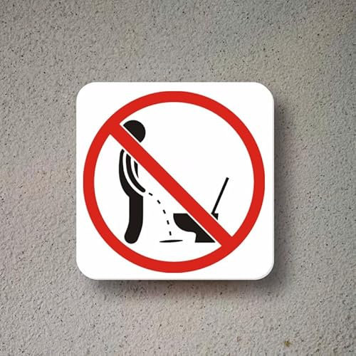 Luimode Acrylic Bathroom Signs Toilets Signs 2 Pack 10 * 10cm Seft Adhesive Acrylic Urinal Signs Funny Please Stand Closer