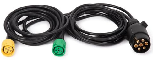 Feuunly 3,0 Metros Remolque Cable 7 Pines a 5 Pines y 4 Pines, Remolque Cable Conector 12V Impermeable Enchufe Remolque 7 Pines, para Remolque Coche Camión Máquinas Agrícolas RV Caravana
