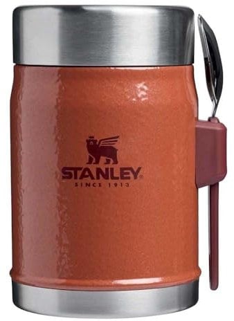 Stanley Classic - Tarro de comida al vacío con tenedor, capacidad de 414 ml, arcilla Hammertone