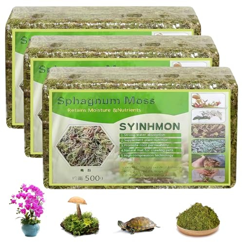 Sphagnum Moos Für Pflanzen 1500g, Spagnummoos Für Pflanzen, Moos Für Orchideen, Ernährung Organisches Torfmoos, Spaghnummoss Für Orchideen, Pflanzensetzlinge, Moos Deko