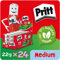 Pritt 24927 Stick Medium Adhesive Glue Sticks, 22 g - Pack of 24,white
