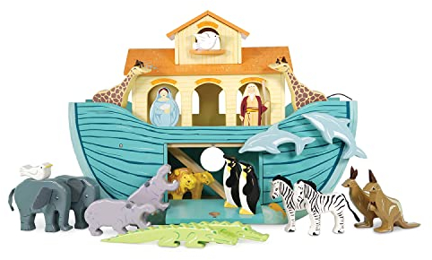 Le Toy Van – Pädagogische Rollenspiel-Arche aus Holz | Für Mädchen & Jungen | Geeignet für Kinder ab 3 Jahren, Die Große Arche, TV259