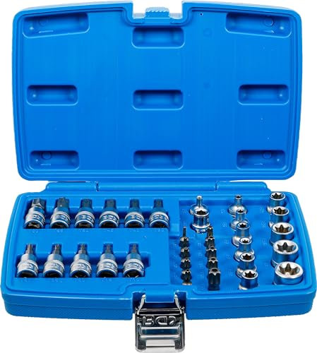BGS 5021 | Jeu d'embouts et de clés à douille | 10 mm (3/8) | profil E / profil T (pour Torx) | 34 pièces