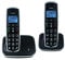 Fysic FX-6020 schnurloses Telefon mit großen, gut lesbaren Tasten und zwei Apparaten, einfache Bedienung, Hörgerätkompatibel, Ideal für Senioren geeignet, schwarz