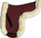 Engel Reitsport Lammfell Satteldecke SADEK4-D-BOR-BOR Unterseite komplett Fell Fellkranz Steppstoff Bordeauxrot Fell Bordeaux Dressur (D)