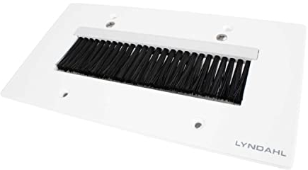 Lyndahl Lautsprecherblende Multimediablende für Lautsprecher, passend für Unterputzdose/Wandeinbaudose Wandanschlussblenden Surround System Weiß Bürste groß