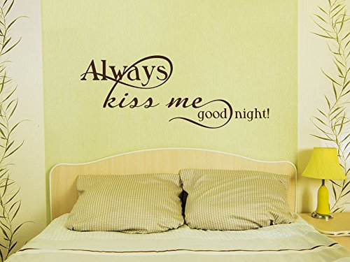 Klebeheld® Wandtattoo Always kiss me Goodnight!
