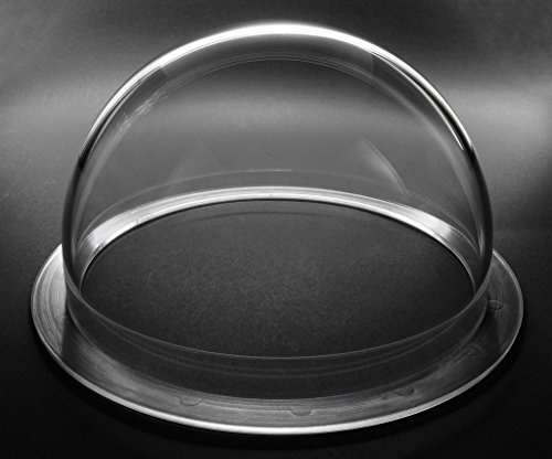 JMX Acrylic/PC CCTV Camera Dome Cover Security Camera Housing Skylight Window Pet Dog Fence Window (6 Inches H: 3.677, Transparent)