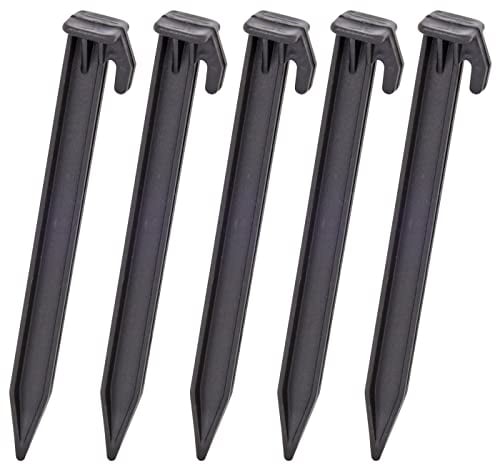 VOSS.farming 30x Kunststoff Heringe 15cm Schwarz Bodenanker Camping Zelt