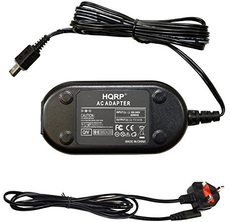 HQRP AC Adapter Charger Replacement compatible with JVC GZ-MG330 GZMG330 GZ-MG365 GZMG365 GZ-MG360 GZMG360 (Black/Silver/Blue) Everio Camcorder