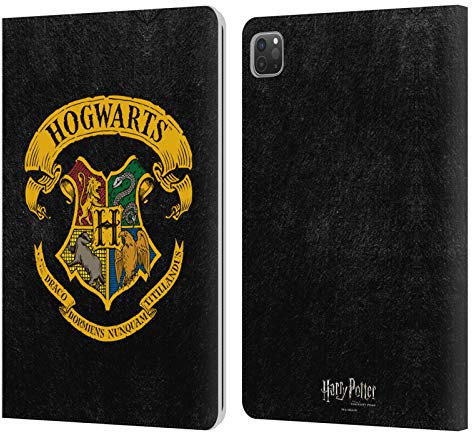 Head Case Designs Licenciado Oficialmente Harry Potter Escudo Hogwarts Piedra de hechicero I Carcasa de Cuero Tipo Libro Compatible con Apple iPad Pro 11 2020/2021 / 2022