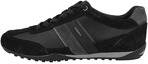 Geox Homme U Wells C Sneakers, Black/Dk Jeans, 39 EU