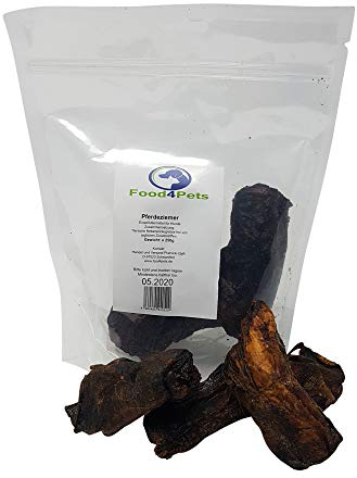 Food4Pets Pferdeziemer 250g – 100% Pferd, natürlicher Hundekausnack zur Zahnpflege für Hunde