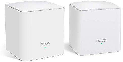 Tenda Nova erweiterbar mit Mehreren Würfel, Kindersicherung, kompatibel mit Alexa weiß MW5s-2 Pack Couverture WiFi de 200㎡