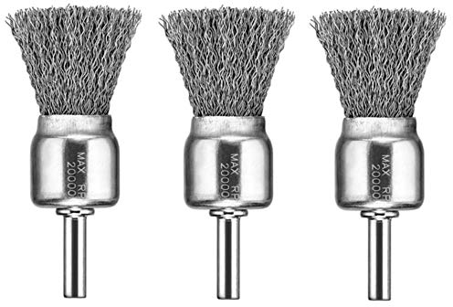 DEWALT DW4901 1-Inch Crimped End Wire Brush, 3 Pack