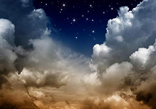 wandmotiv24 Fototapete Himmel Sternen Himmel wolken, XS 150 x 105cm - 3 Teile, Wanddeko, Wandbild, Wandtapete, M4840