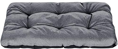 SuperKissen24. Hundebett Hundekissen Hundematratze Tierbett für Kleine, Mittlere und Grosse Hunde - Wasserdicht, Waschbar - Größe L - Schwarz und Grau - Flachs