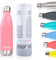 moon bottles - Insulated Water Bottle That Lasts Forever - 18/8 Stainless Steel Vacuum Flask - Double Walled Drink Bottle - Thermal Metal Flasks, Leakproof, 24hrs Cold & 12 Hot (260ml, Soft Pink)