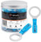 Wirefy 130 PZ Connettori Occhiello M12 - Kit Terminali Anello Termoretraibili - Capicorda Elettrici Crimpare - Blu 1,5-2,5 mm