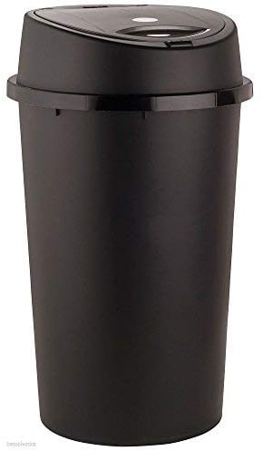 KetoPlastics 45 Litre 45L TOUCH BIN Colour Bin for Home Garden Office School Kitchen Bathroom Top Bin Portable Pedal Bin Removable Lid - ALL BLACK