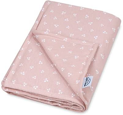 Julius Zöllner Jersey Decke gefüttert aus Baumwoll-Jersey | Gr. 70x100 cm | Made in Germany | OEKO-TEX® STANDARD 100 | Leafy