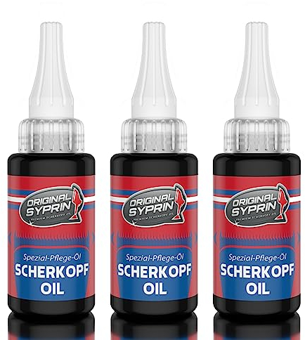 Original Syprin Scherkopf Öl für Haarschneidemaschinen Haarschneider Rasierer Trimmer I Scherkopföl Friseurbedarf Schermaschinenöl Feinmechanik Öl 3er set