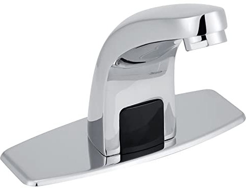 robinet d'eau froide d'évier de salle de bain de cuisine avec boîtier de commande,Robinet de capteur infrarouge automatique, robinet de lavabo mains libres sans contact en alliage de zinc, Robine