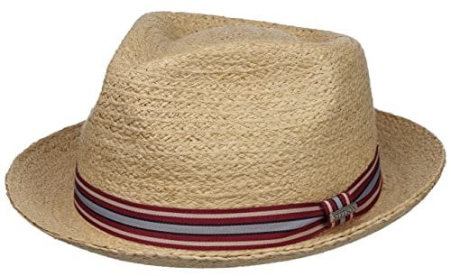 Stetson Terlaco Raffiahut Naturfarbener Hut 100% Stroh Fedora Stil Sonnenhut UV-Schutz 40 Unisex Frühjahr Sommer Natur S (54-55 cm)