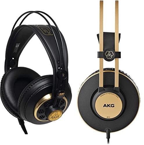 AKG K240 Studio Semi Open Cuffie Tradizionali, Nero/Oro & K92 Closed Back Cuffie di Monitoraggio ad Alte Prestazioni a Fascia Chiusa, Grande