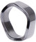Ring aus echtem Hämatit gewellt grau dunkelgrau glatt Hämatitring Steinring, RinggröÃŸe:Innenumfang 56mm ~ Ã˜17.8mm