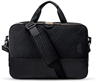 bagsmart Laptoptasche für Damen, 15,6 Zoll Laptoptasche Computertasche, Laptop Tasche Business Aktentasche Notebook Tasche für Geschäft Schwarz