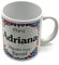 PLUS HOME Taza personalizada con nombre. Regalos personalizados con nombre y texto. Tazas con frases originales.ADRIANA