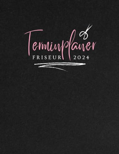 Terminplaner Friseur 2024: Friseur kalender 2 Mitarbeiter 15 minuten takt - Tagesplaner Von 8.00 Uhr bis 20.00 Uhr