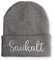 Strickmütze Saukalt Mütze Wintermütze lustige Beanie mit Stick, Farbe: Grau