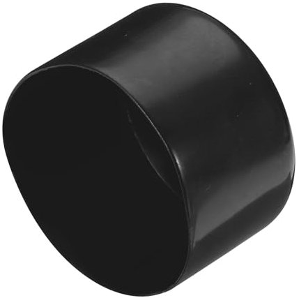 QUARKZMAN 2 Tapones de Goma de 100 mm de Diámetro Interior para Cubrir Tubos Redondos de Vinilo, Protección de Rosca de Tornillo, Color Negro
