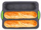 UNISOPH Baguette-Backblech, Silikon Baguette Backform, Brötchen Backform mit 3 Steckplätzen Hohe Temperaturbeständigkeit Baguette Backblech, für Backen zu Hause, Baguettes