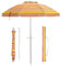 KOMFOTTEU Parasol de Plage, φ182 X 213 cm (H), Protection Solaire UV50+, Parasol Pliable avec Sac de Transport, Grand Parasol de Jardin, Terrasse, Camping (Rouge+Jaune)
