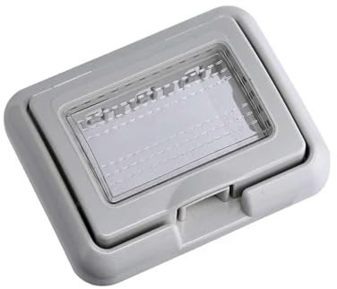 Placca con Coperchio 3P, Supporto Stango Idrobox IP55, Compatibile Con Vimar Plana