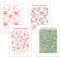 WBdesignz Floral 4er Poster Set - Wandbilder für Wohnzimmer, Schlafzimmer Flowermarket Blumenmotive botanisches Muster modern minimalistisch Einweihung Deko Kunstdruck (30 x 40 cm, ohne Rahmen)