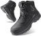 SPIEZ Scarpe Antinfortunistiche Uomo Stivali Antinfortunistica Antiscivolo Antistatici Scarponi da Lavoro Scarpe da Lavoro Impermeabili Nere EU 45