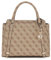 GUESS Eco Erica 2 Compartment Satchel Latte Logo