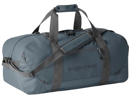 Eagle Creek No Matter What Duffel Bag - Eco Friendly Duffel for Sustainable Travel - Adjustable Shoulder Strap - Multiple Carry Options - Easy to Store - Smoke - 60L