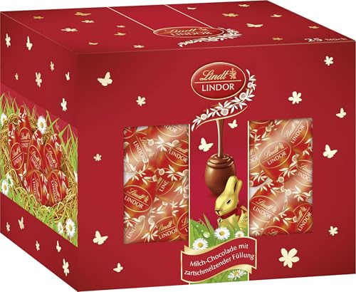 Lindt Schokolade | LINDOR-Eier Vollmilch | 450g | LINDOR Vollmilch-Schokoladeneier mit unendlich zartschmelzender Füllung | Ostereier | Perfekte Oster-Schokolade zum Teilen & Genießen