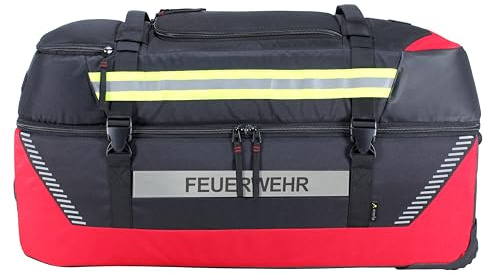tee-uu JUMBOBAG Trolleytasche (inkl. 2 Reflexstreifen Feuerwehr)