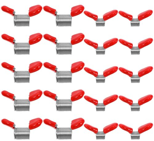 20PCS Bead Clamps for Jewelry Making, Spring Bead with Red Handles to Prevent Beads from Falling for DIY Bracelets, Necklaces, and Earrings