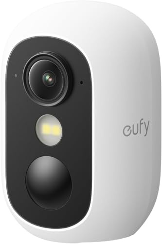 eufy Security eufyCam C35, Wireless Security Camera, Outdoor and Indoor, Magnetic Mount, Colour Night Vision, Subscription-Free On-Device Storage, IP67, Supports Solar Panel, White (Renewed)