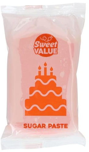 Sweet Value Sugar Paste Rollfondant, Orange, 200 g | Fondant zum Eindecken, Modellieren und Dekorieren von Torten, Geschmeidig, Elastisch und Reißfest