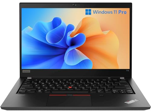 Lenovo ThinkPad T14 Ordinateur Portable Win11 Pro, 14in FHD(1920x1080) Ordinateur T14, Intel Core i5-10310u processeur, 8 Go de RAM, 256 Go SSD, HDMI, EU QWERTY Clavier (reconditionné)