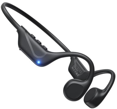 S1 Bone Conduction Headphones, Open Ear Headsets Design for Comfort, Wireless Bluetooth for Stable Connection, IPX5 Waterproof Sport Earphones, Lightweight, Long Battery Life for Running and Cycling