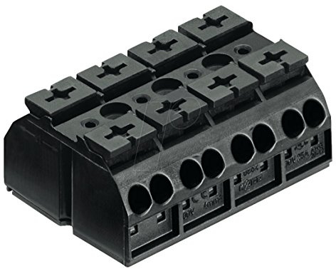 WAGO 862-505 20-12AWG; NO. OF ROWS:2 ROW; NO. OF POSITIONS:5POSITIONS; WIRE SIZE AWG MIN:20AWG; WIRE SIZE AWG MAX:12AWG; PITCH SPACING:-; RATED CURRENT:32A; RATED VOLTAGE:500V; PRODUCT RANGE:862 SERIE